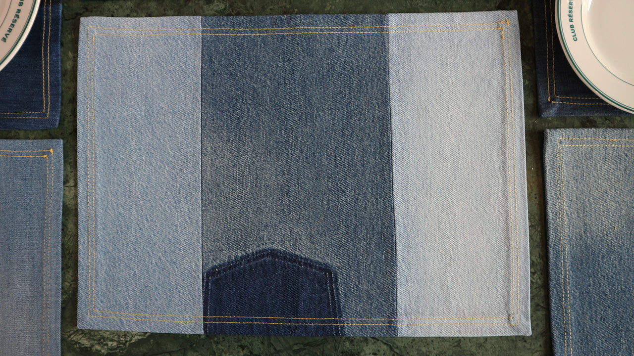 PLACEMAT - DENIM UPCYCLED #24