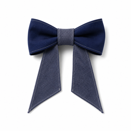 NAPKIN RING BOW - DARK BLUE