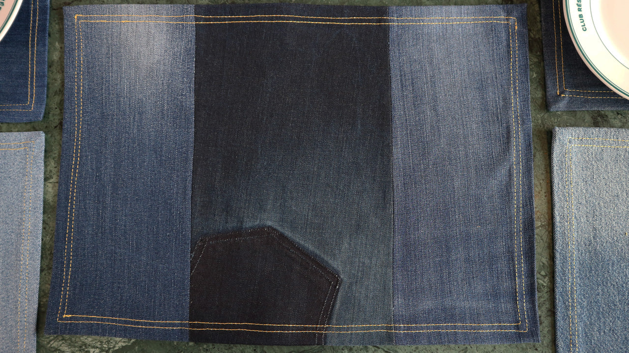 PLACEMAT - DENIM UPCYCLED #12