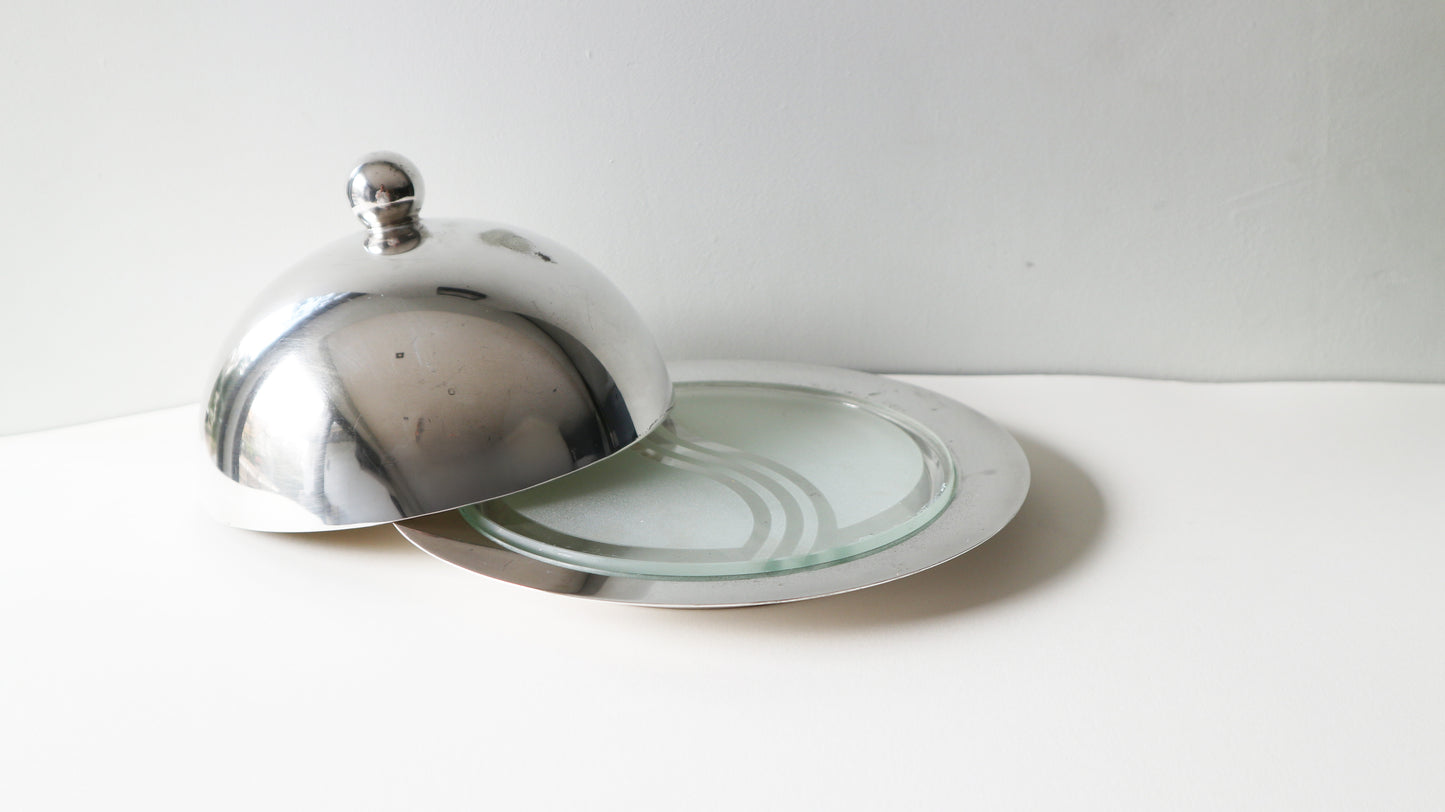 VINTAGE Silver plated Cheese Dome