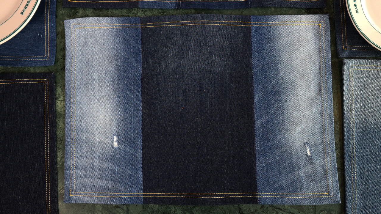 PLACEMAT - DENIM UPCYCLED #7