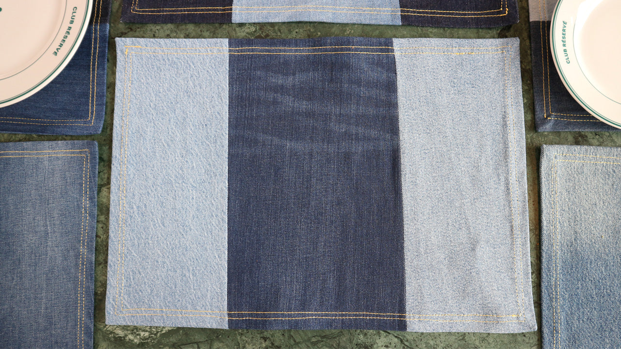 PLACEMAT - DENIM UPCYCLED #8