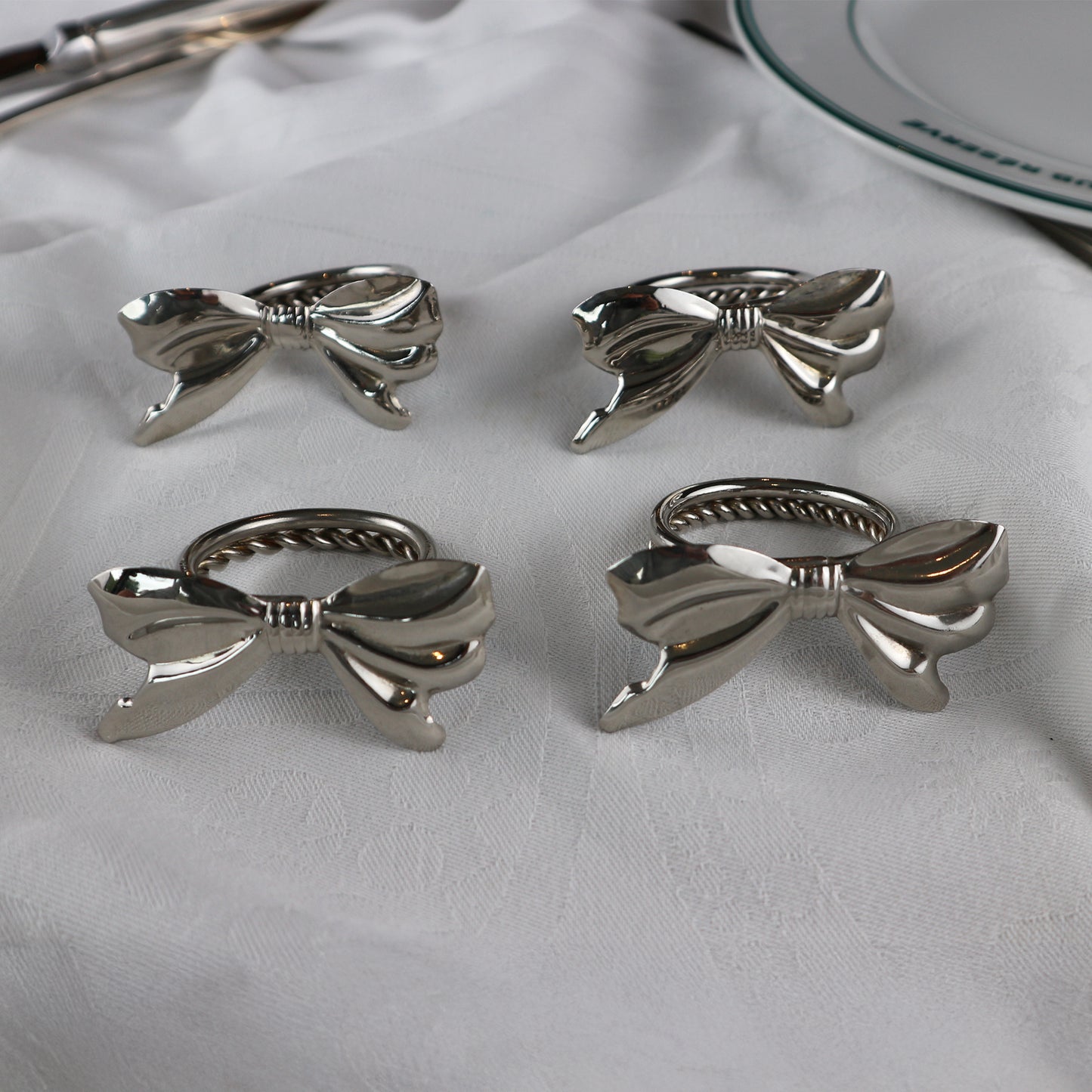 VINTAGE bow napkin rings