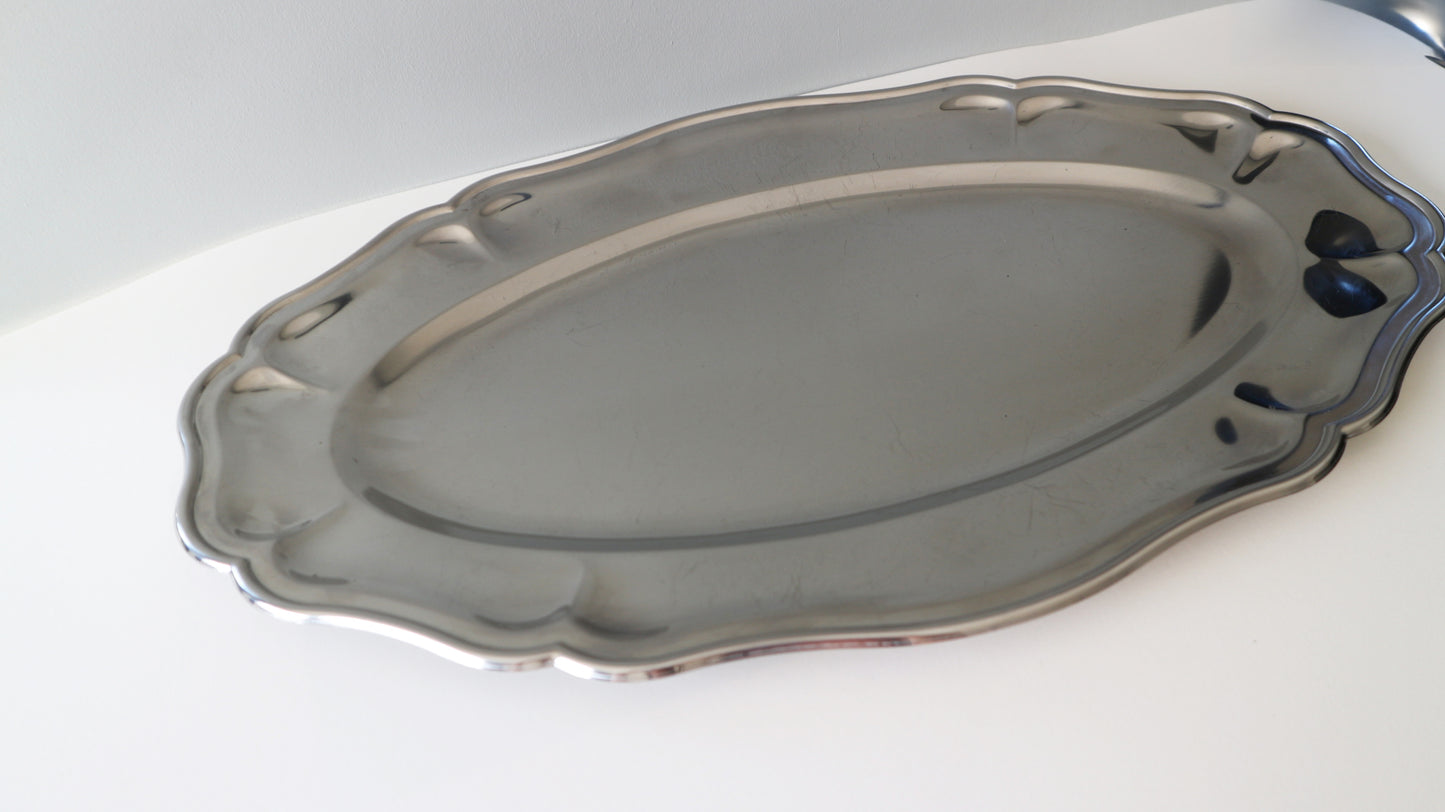 VINTAGE Serving Tray Oval