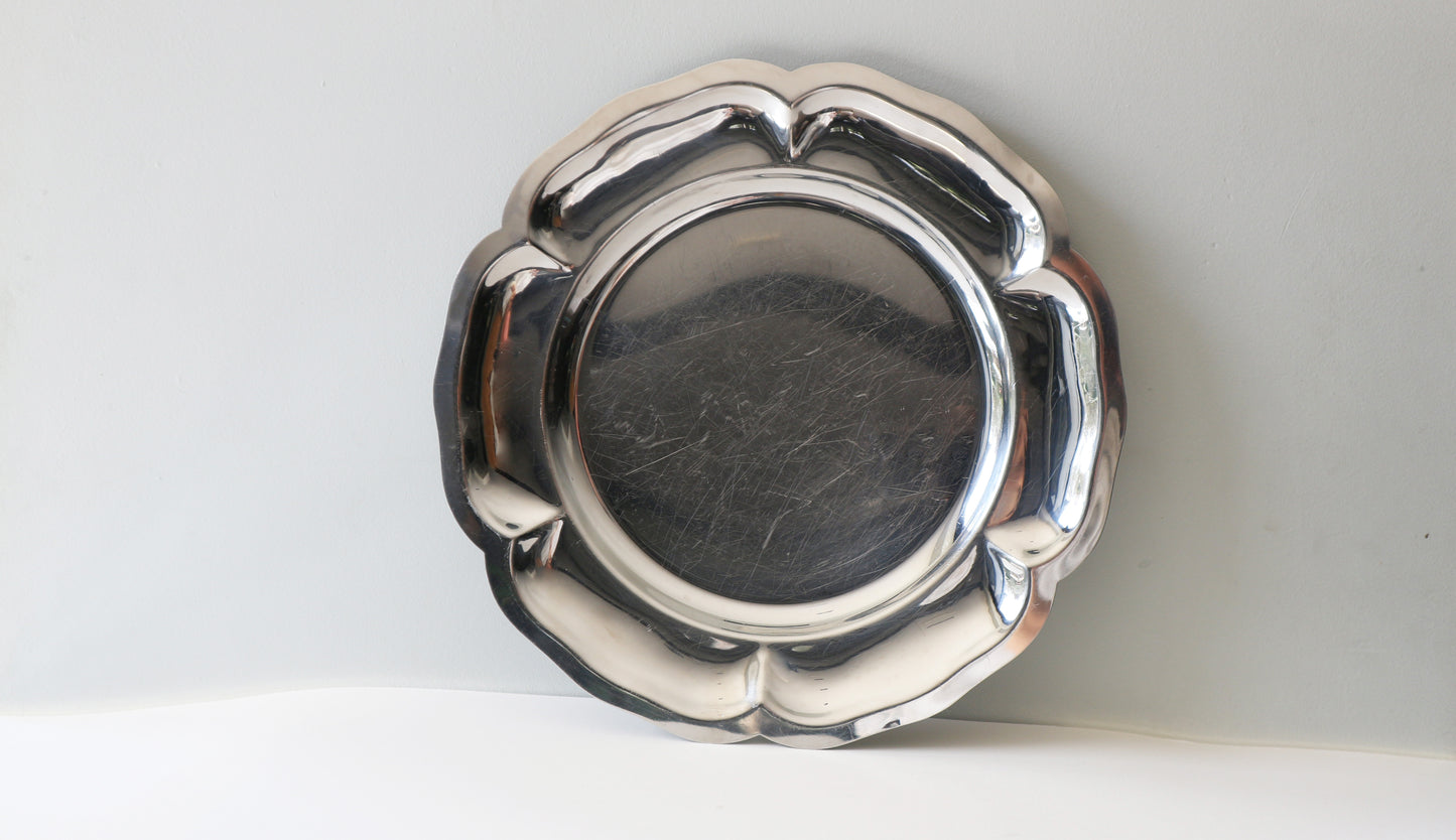 VINTAGE Serving Tray Flower